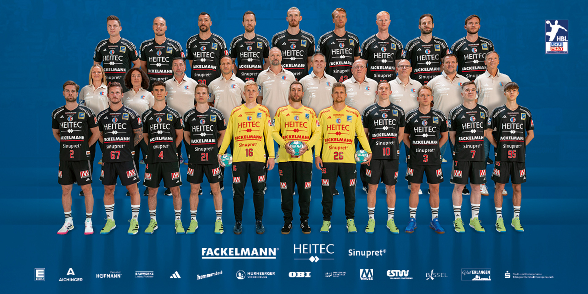 Mannschaftsfoto HC Erlangen 2023 / 2024